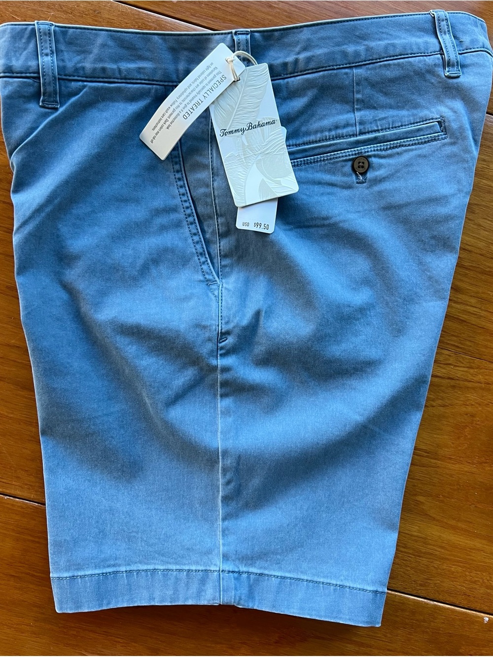 Tommy Bahama Men's Boracay 38 X 9 Shorts Chino Azzurro Blue Flat Front $99